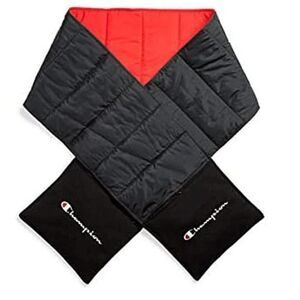 Champion  Puffer Scarf Black And Red NWT